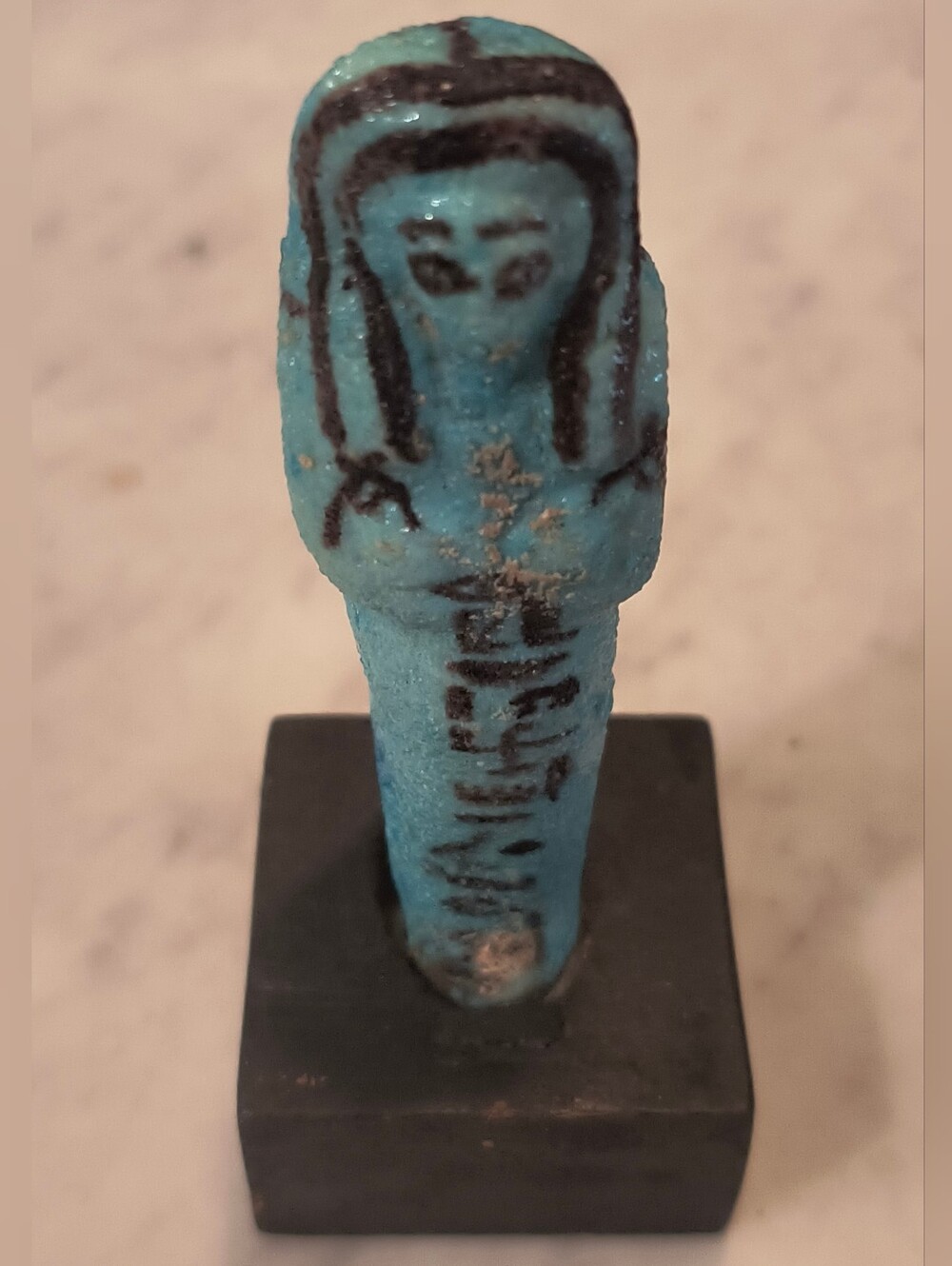 Turquoise Egyptian Ushabti Figurine Decorative Accent